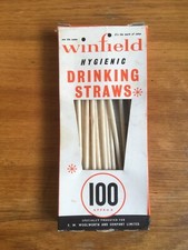 Vintage 1960s ‘Winfield’ Drinking Straws Paper Straws made for F W Woolworth &Co