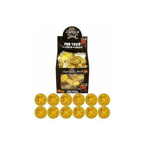 Plastic gold pirate coins - gold,