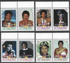 MICHAEL JACKSON SINGER IN MEMORIAM  POP MUSIC STAMPS SET ST.VINCENT MNH