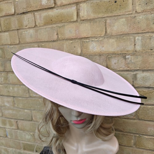 Baby pink fascinator black - fascinator,