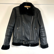Topshop Faux Leather/Shearling