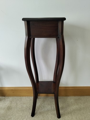 Antique mahogany plant stand - plant,