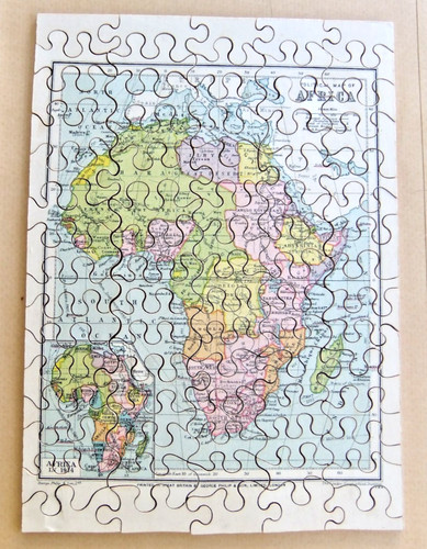 Antique dissected puzzle - dissected,