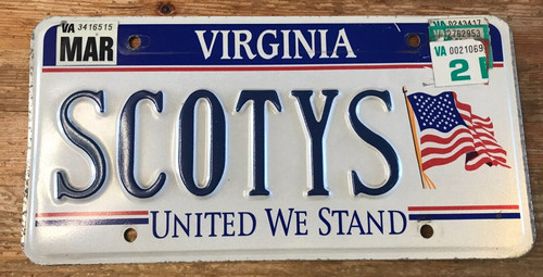 Virginia vanity license plate - virginia,