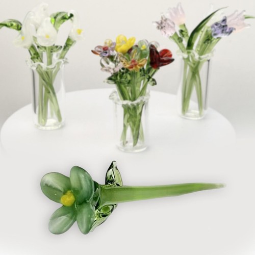 Mini glass flower artificial - glass,
