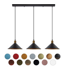 3 Way Ceiling Pendant Light Fixture Metal Shades E27 Kitchen Island Retro Lamp