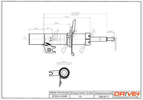 Shock absorber front axle - shock,