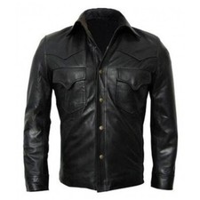 Men's Genuine Black Biker