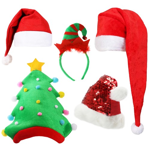 Ladies christmas hats - 5, pack