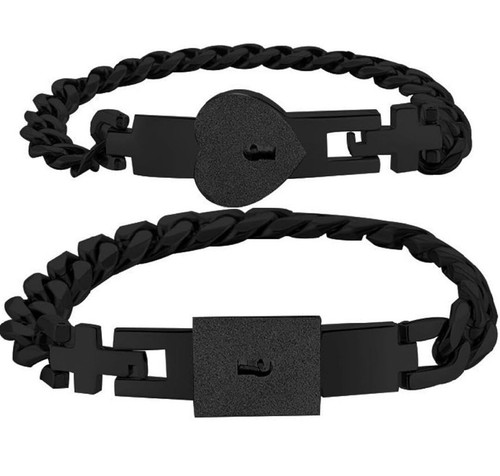 Couples square heart lock - square,