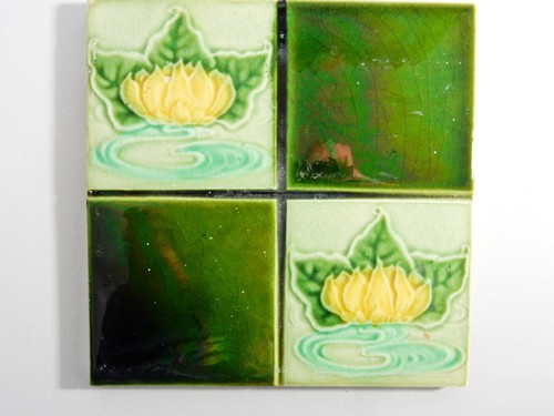 Antique tile washstand - antique,