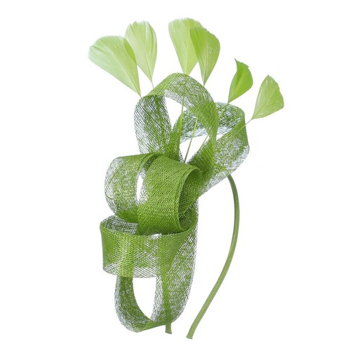 Sinamay looped feather - sinamay,