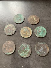 Job Lot Old British Pennies (8 Coins)