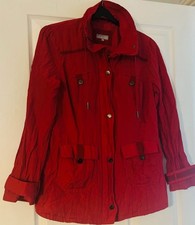 Red Jacket by Per Una Fleece Lined Coat Excellent Condition Size 14 Ladies Women