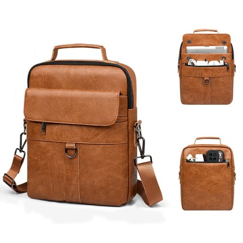 Leather laptop shoulder bag - leather,