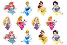 24 Half Body Princess Theme Party Edible Wafer Cup Cake Toppers