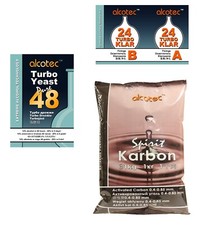 Alcotec Turbo Klar 24 & Alcotec 48 Yeast Spirit & Finnings Clear Turbo & Karbon