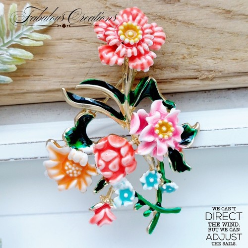 Wild flower enamel bouquet - wild,