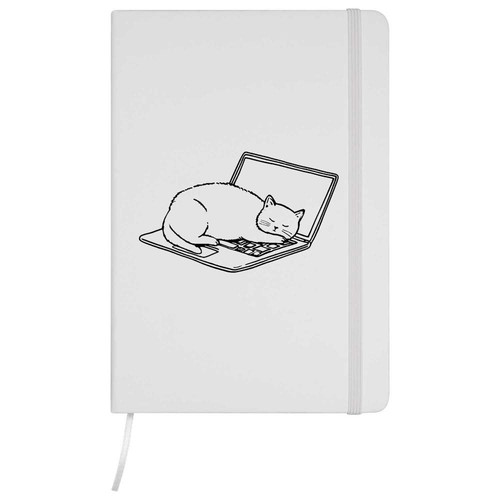 Cat sleeping laptop a5 - sleeping, on