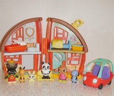 Bing Bunny House Complete + 6 Figures Furniture Original Plus Flops Car Playset
