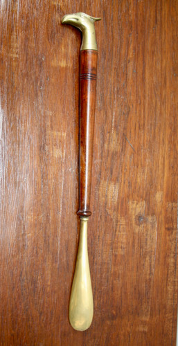 Vintage brass and turned wood - and,