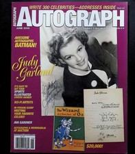 Judy garland autograph - judy,