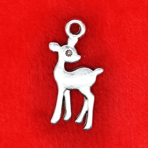 Tibetan silver lovely deer - x,
