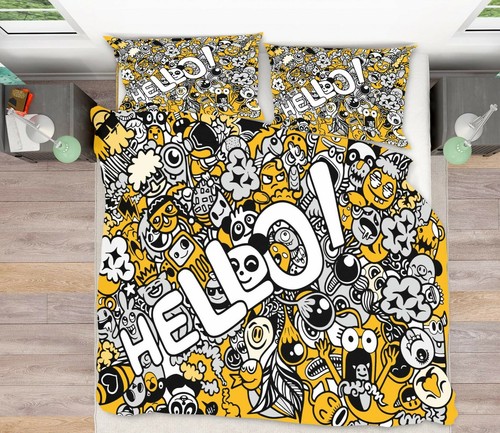 Panda pattern zhub463 bed - 3d,