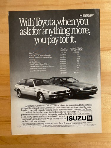 1988 print isuzu impulse - isuzu,