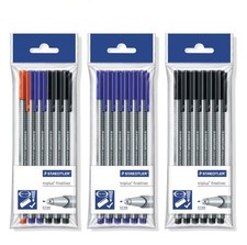 Staedtler Triplus Fineliner Pens - Pack of 6 Pens  - Black/Blue/Assorted NEW!