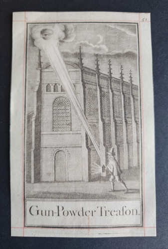 Antique 1710 print - print, gunpowder