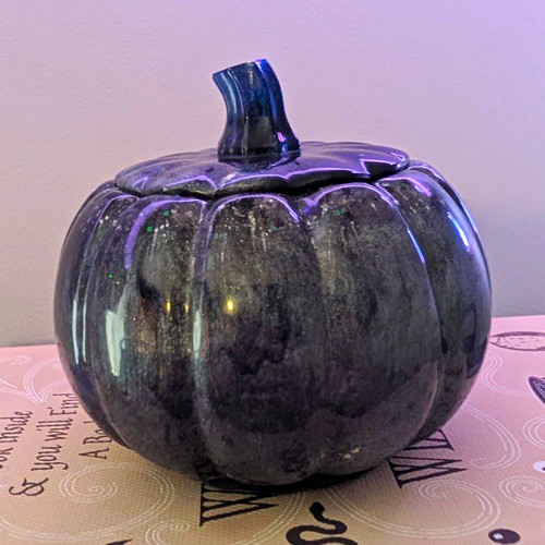 Resin pumpkin jar - pumpkin, lid