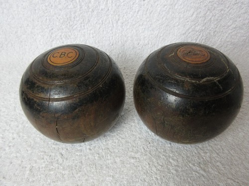 Vintage lawn bowls b - 2, c.b.c