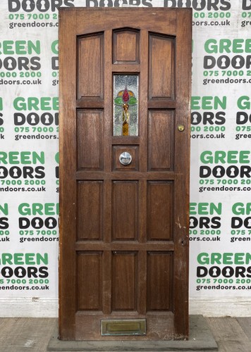 Stained glass front door - front,