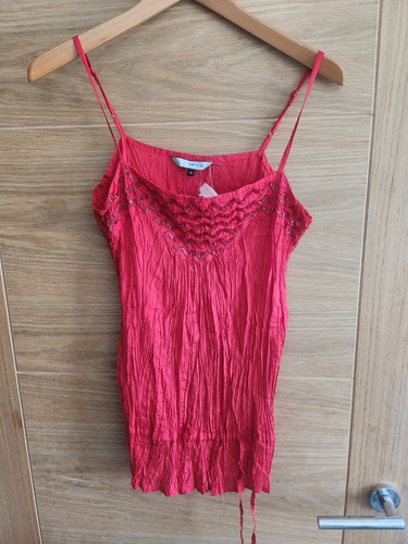 Red herring woven - red, crinkle