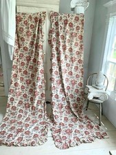 Pair of Vintage Curtains Faded