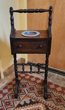 ANTIQUE ONE DRAWER SMOKE STAND