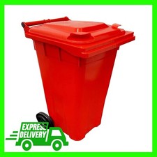 Red large 240l waste rubbish - red,
