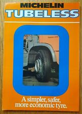 MICHELIN Tubeless truck tyre car sales brochure 1976. Very rare catalog prospekt