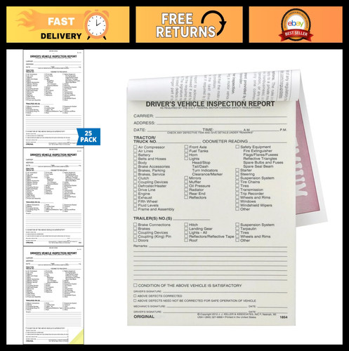 Vehicle inspection report - vehicle,