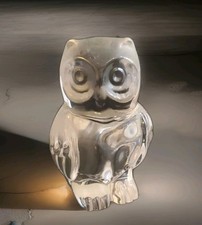 Vintage Owl Lead Crystal Glass