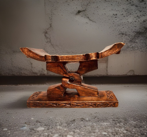 African ashanti stool headrest - ashanti,