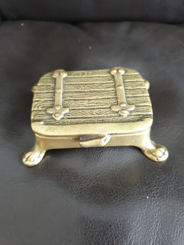 Vintage brass stamp vesta - vintage,