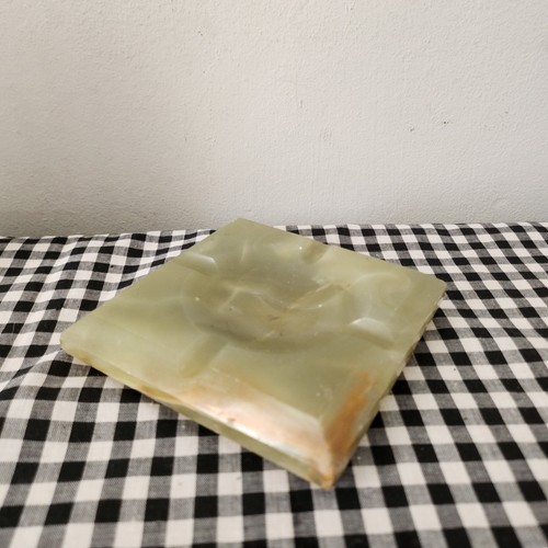 Vintage gren onyx ashtray - vintage,