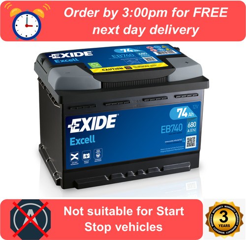Eb740 exide excell car - excell,