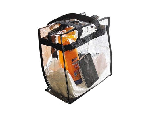 Clear pvc tote - tote, zipper