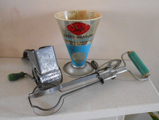 Vintage 1950's Kitchenalia Tala Dry Cooks Measure Mouli Grater Rotary Hand Whisk