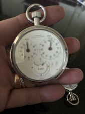 1955-62 Vintage German JUNGHANS MEISTER Three Dial Stopwatch 1/10 sec.