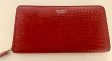 Osprey London Women's Leather Zip Around Purse Wallet
