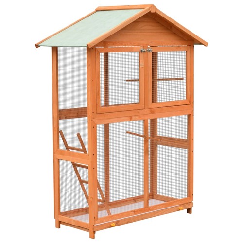 Solid pine fir wood bird - &,